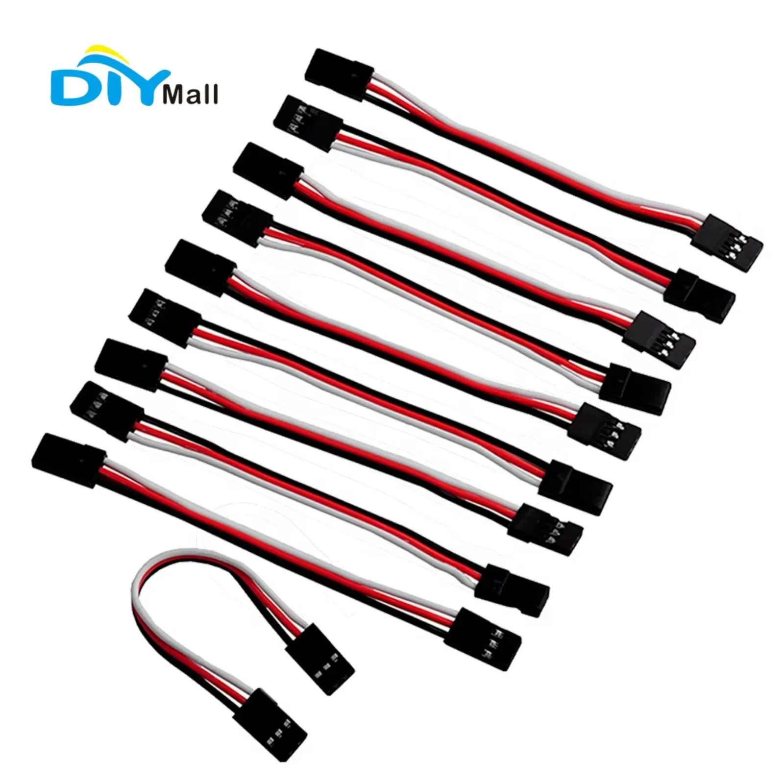 JR Plug Удлинительный провод для сервопривода AWG22 100 мм 10 см Удлинитель сервопривода между мужчинами для радиоуправляемого самолета (10 шт.)