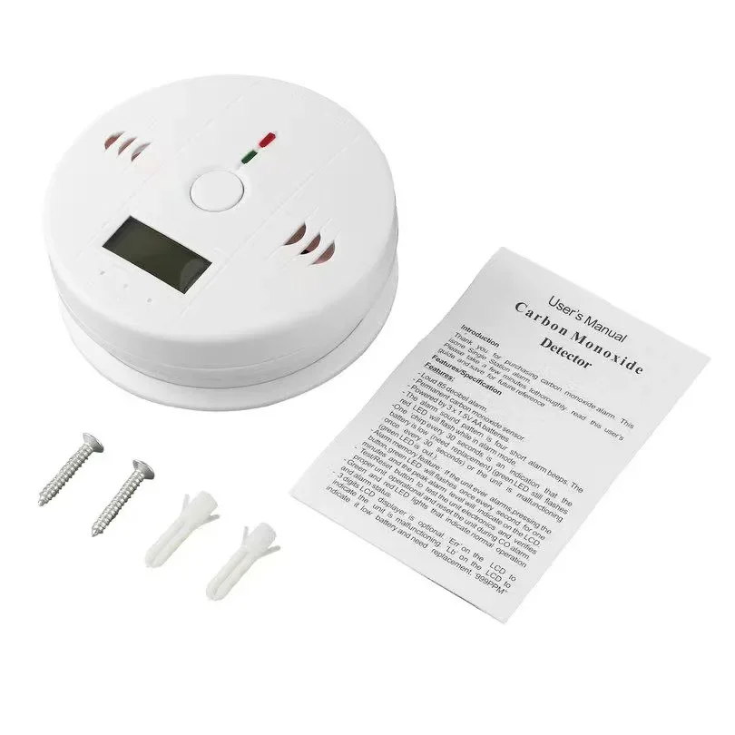 Imagem -04 - Monóxido de Carbono Detector com Indicador Lcd Sirene de Som Mini co Ppm Alarme Sensor Home Security Segurança 85db 1pc