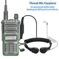 Flexible Throat Microphone Mic Earpiece Air Tube Headset for CB Radio Waterproof Walkie Talkie BAOFENG UV-9R Plus Pro UV-XR
