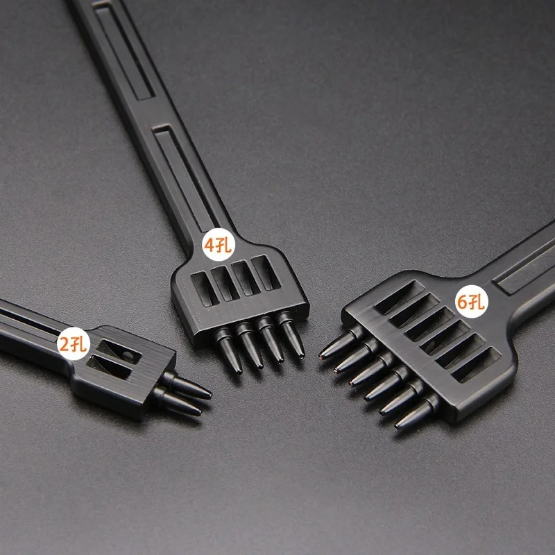 1 pz 4/5/6mm in pelle nera foro tondo strumento di perforazione di fila fai da te rotondo punzone cucito intaglio lavoro sella Set muslimc.