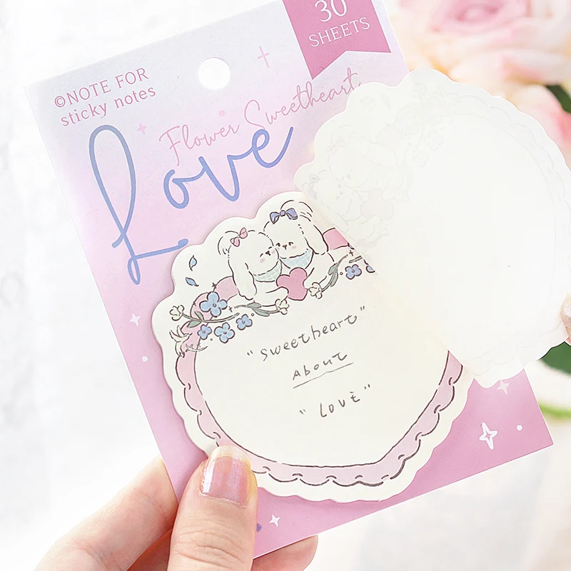 12 แพ็ค/ล็อต มิส ซีรีส์กระดาษโน้ตตกแต่งลายสดใส