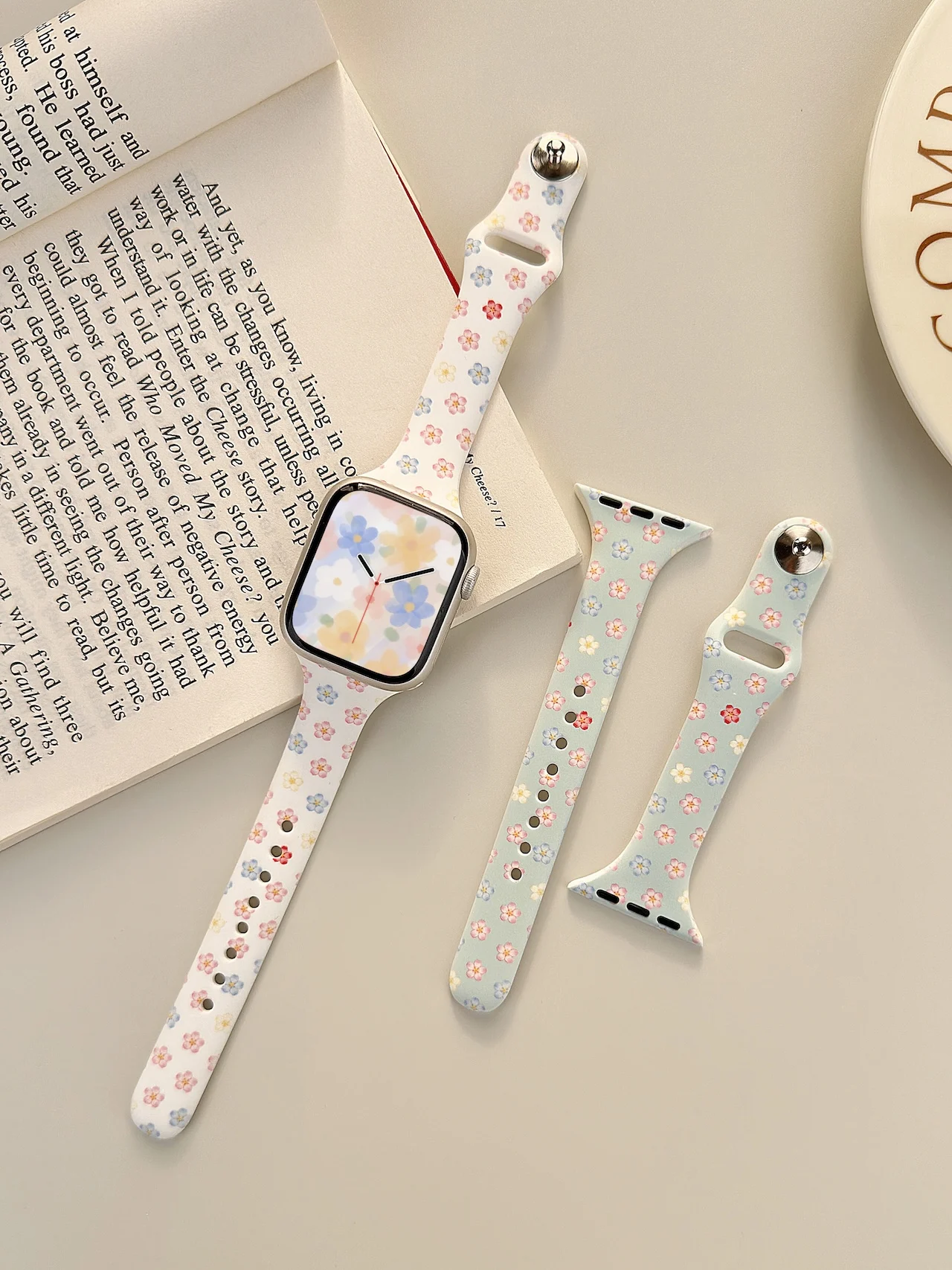 Multi Color Flower Pattern Band For Flexible Silicone Watch Strap For Apple Watch Ultra SE 11 10 9 8 7 Casual Outdoor Wristband