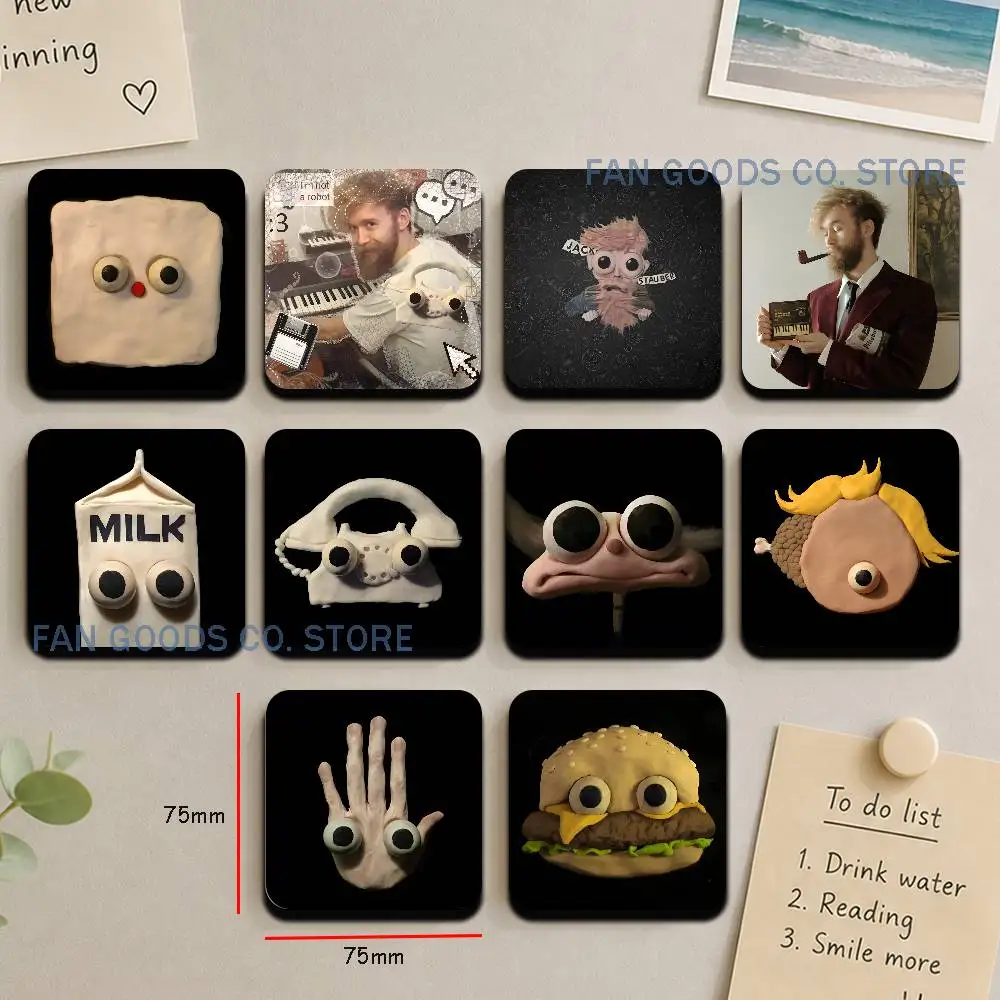 J-Jack Stauber Album Cute Cartoon Anime Refrigerator Magnets Soft Magnetic Heat Transfer Refrigerator Magnets Gift