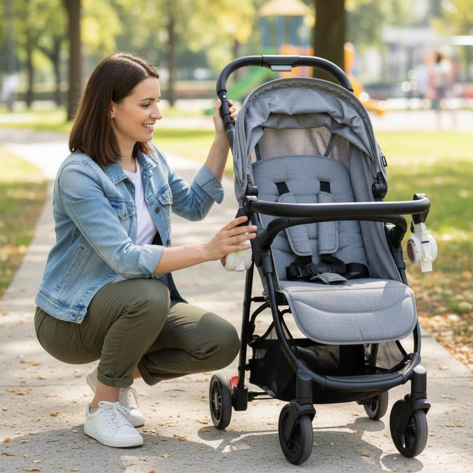 Stroller Bumper Bar Anti-Fall Umbrella Stroller Safety Bar Easy to Install Foldable for Babies
