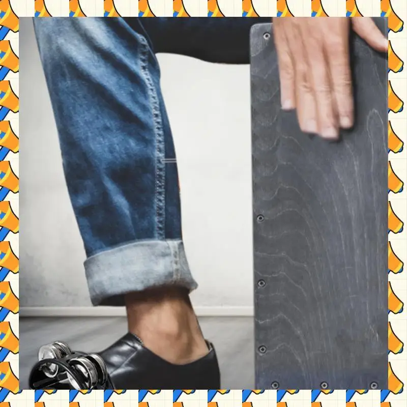 ABYB 2 uds percusión de pandereta de pie, Pedal de percusión de instrumento musical con cascabeles de acero-negro duradero fácil de usar