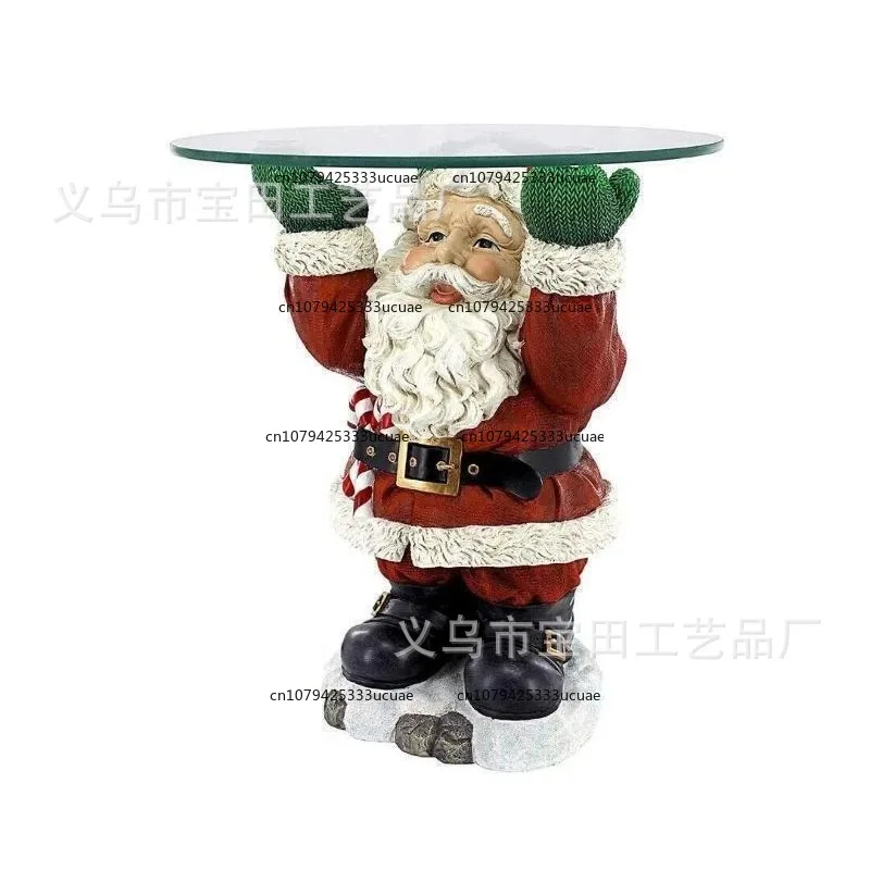 

New Product from Independent Station: Santa Claus Waiter Tray Sculpture Resin Craft Ornament Christmas Decoration