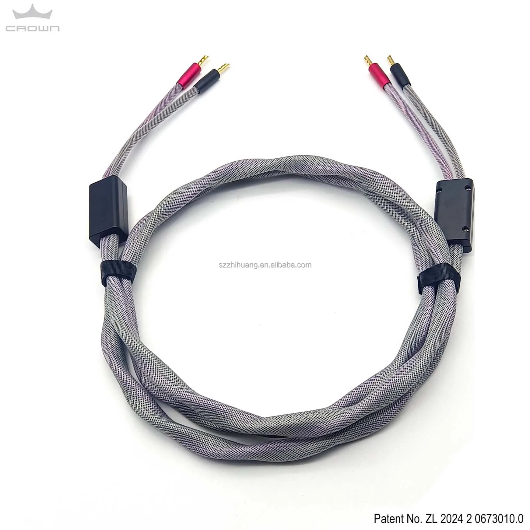 Heavy-Duty High-End Audio Cable High-Purity Single Crystal Copper PTFE High-Fidelity Banana Speaker Wire For Microphones