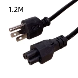 1pcs US USA Plug Power Supply Adapter Lead Cable 3 Prong American IEC C5  AC Power Cord 1.2m 4ft For Notebook Laptop