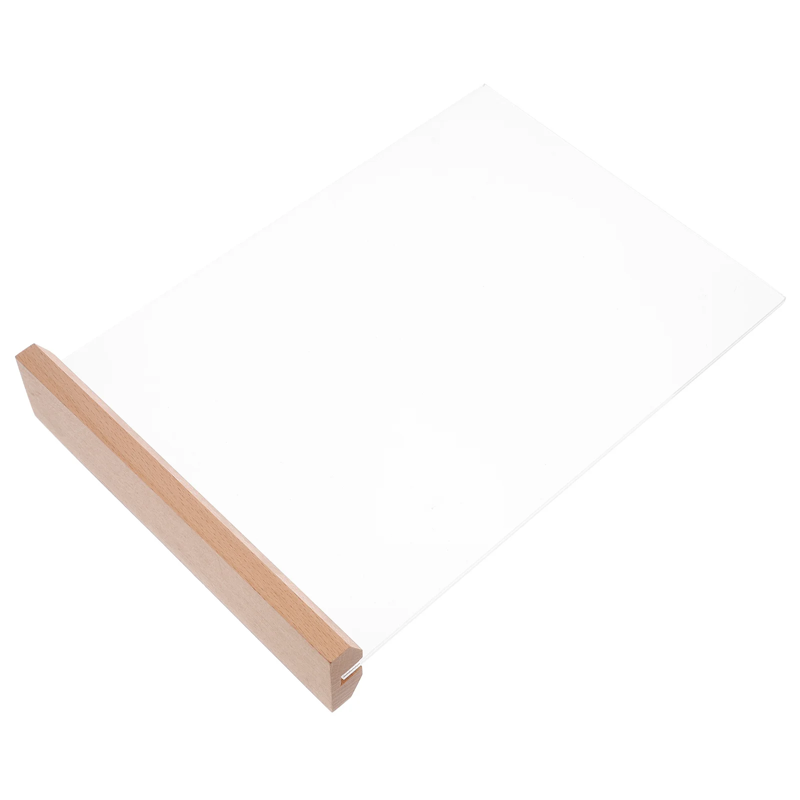 

Acrylic Sign Holder Wood Base Clear Multi-Function Price Display Stand Store Advertising Sign Holder Supermarket Supply