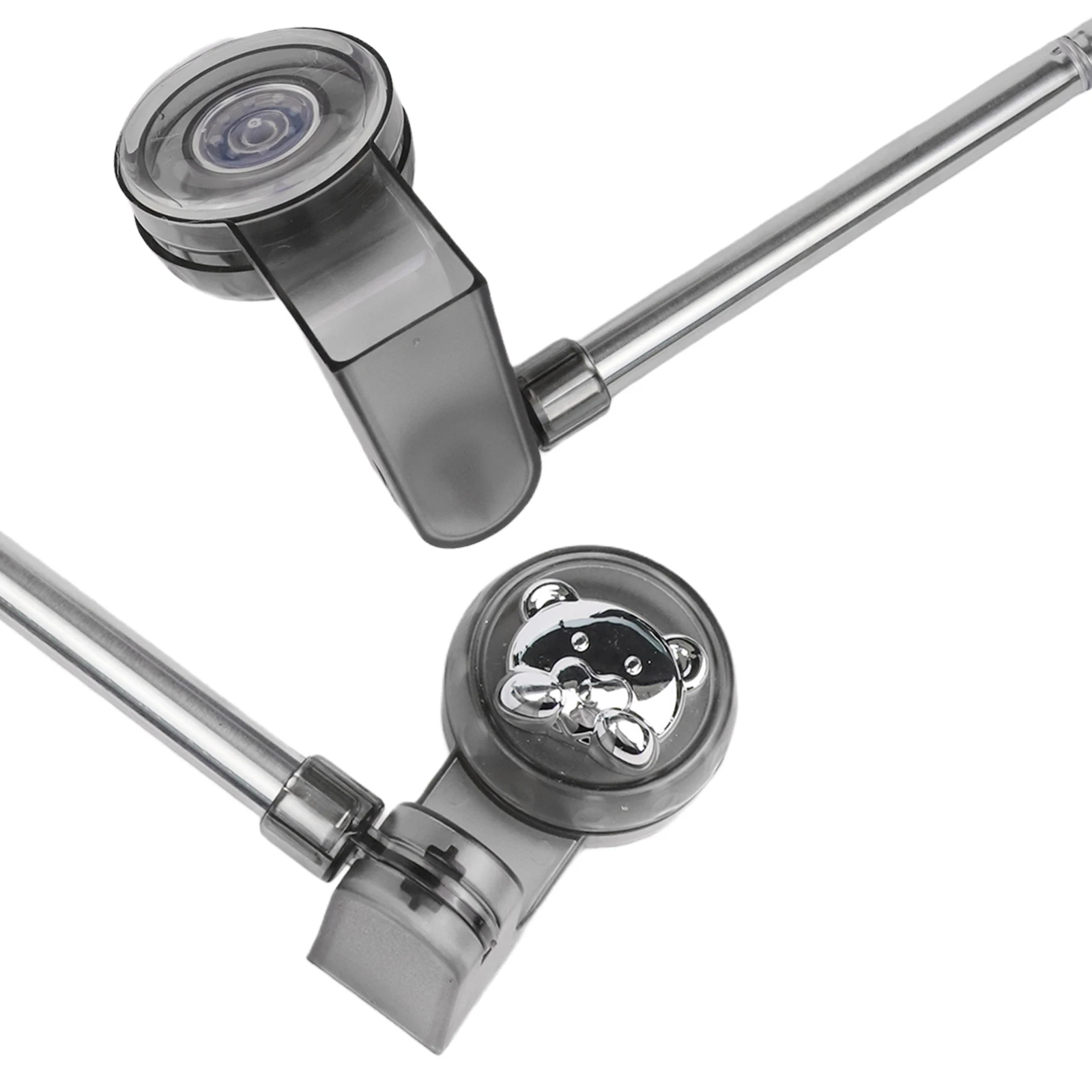 

Easy Installation Adjustable Towel Holder Multi-Functional Rack Stainless Steel Accents Strong Suction Power For Bathroom