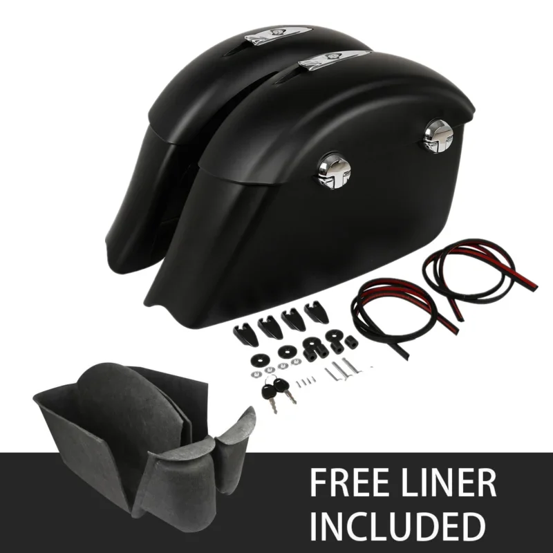 XINMATUO  Saddlebag Electronic Latch & Liners Fit for Indian Chieftain Dark Horse 2016-2018 2017 XF2906F18-02-MB+29B-US