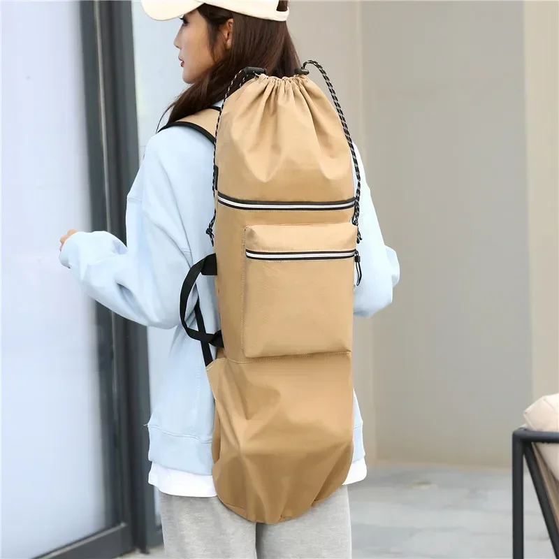 Skateboard Bag Double Rocker Lightweight Waterproof Yoga Bag Fitness Surfboard Bag Large Capacity Shoulder Flipper Bag