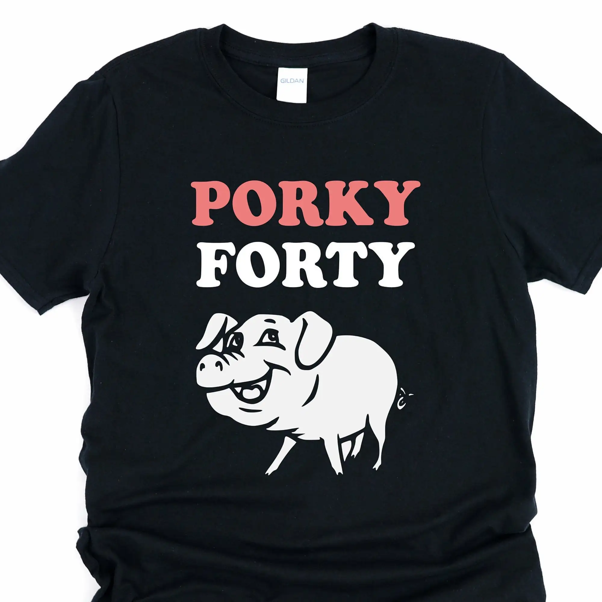 Porky forty shirt, funny 40th birthday shirt, 40th birthday gift for men, pork t-shirt, bbq shirt, pig farmer shirt