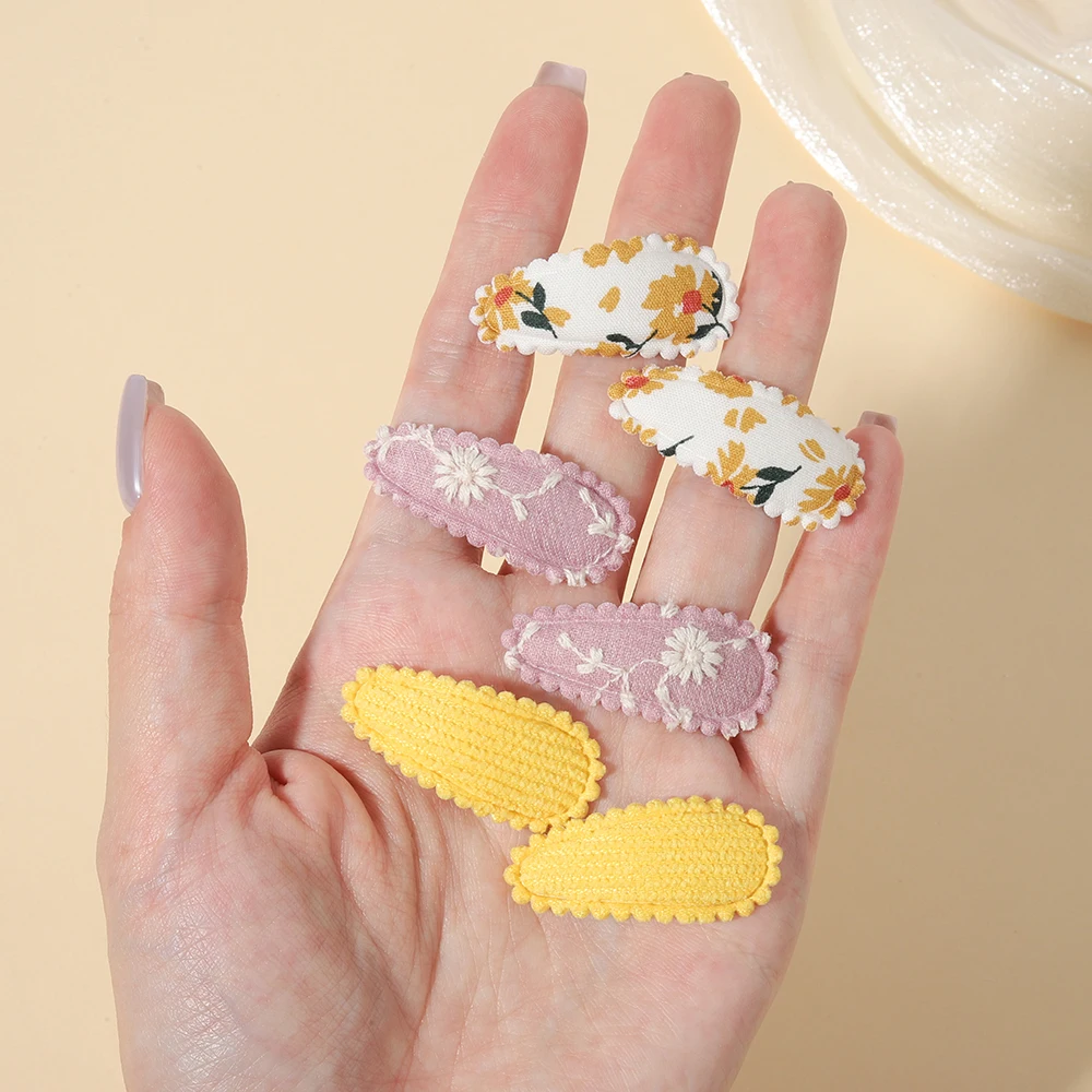 10 Stück Mini Stoff-Wassertropfen-Haarspangen für Kinder, Babys und Mädchen, Tägliche Party-Dekoration, Haarclips, Mädchen-Haaraccessoires, Geschenke – Detail 3