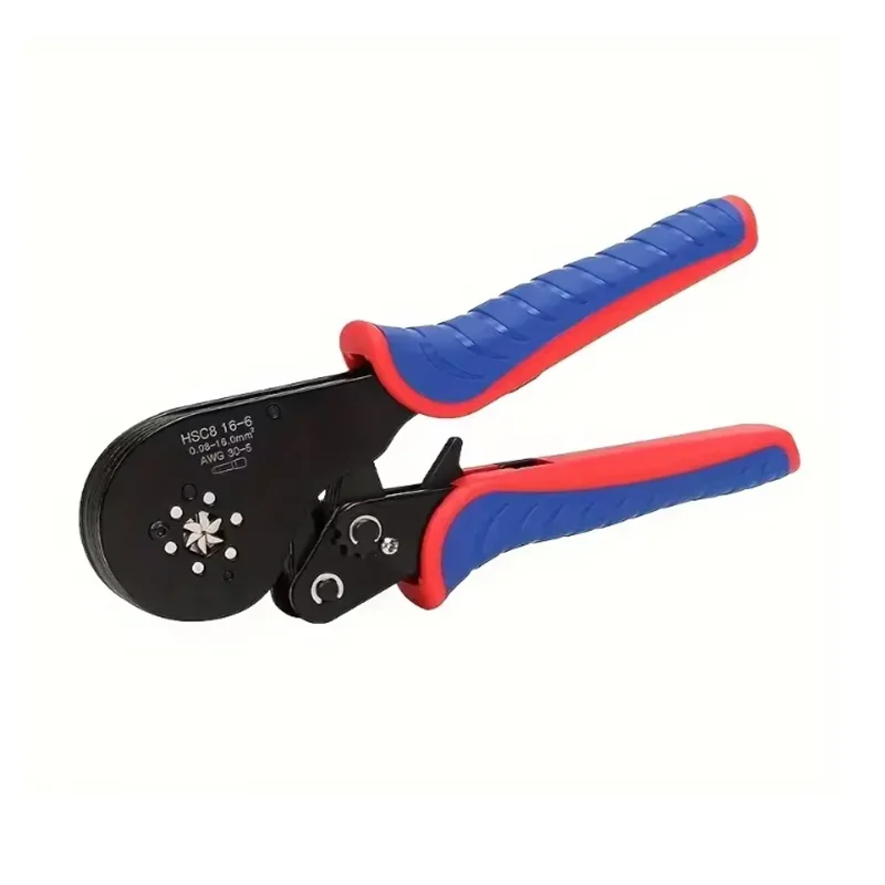 Ferrule Crimping Tool Self-Adjusting Hexagonal Wire Crimper Plier HSC12 16-6 For AWG 20-5(0.5-16mm²) Ratchet Wire Crimping Tool