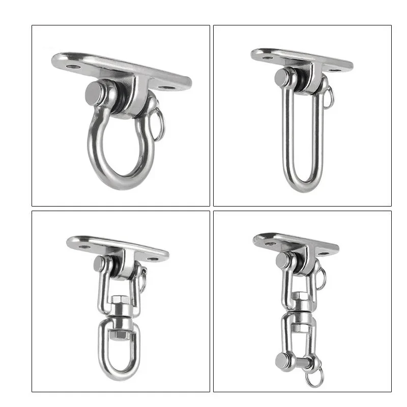 Heavy Duty Swing Hanger Hook, 360 ° Swivel Swing Hook with 4 Screws for Yoga Seat, Hammock Sandbag, Indoor and Outdoor Stainless