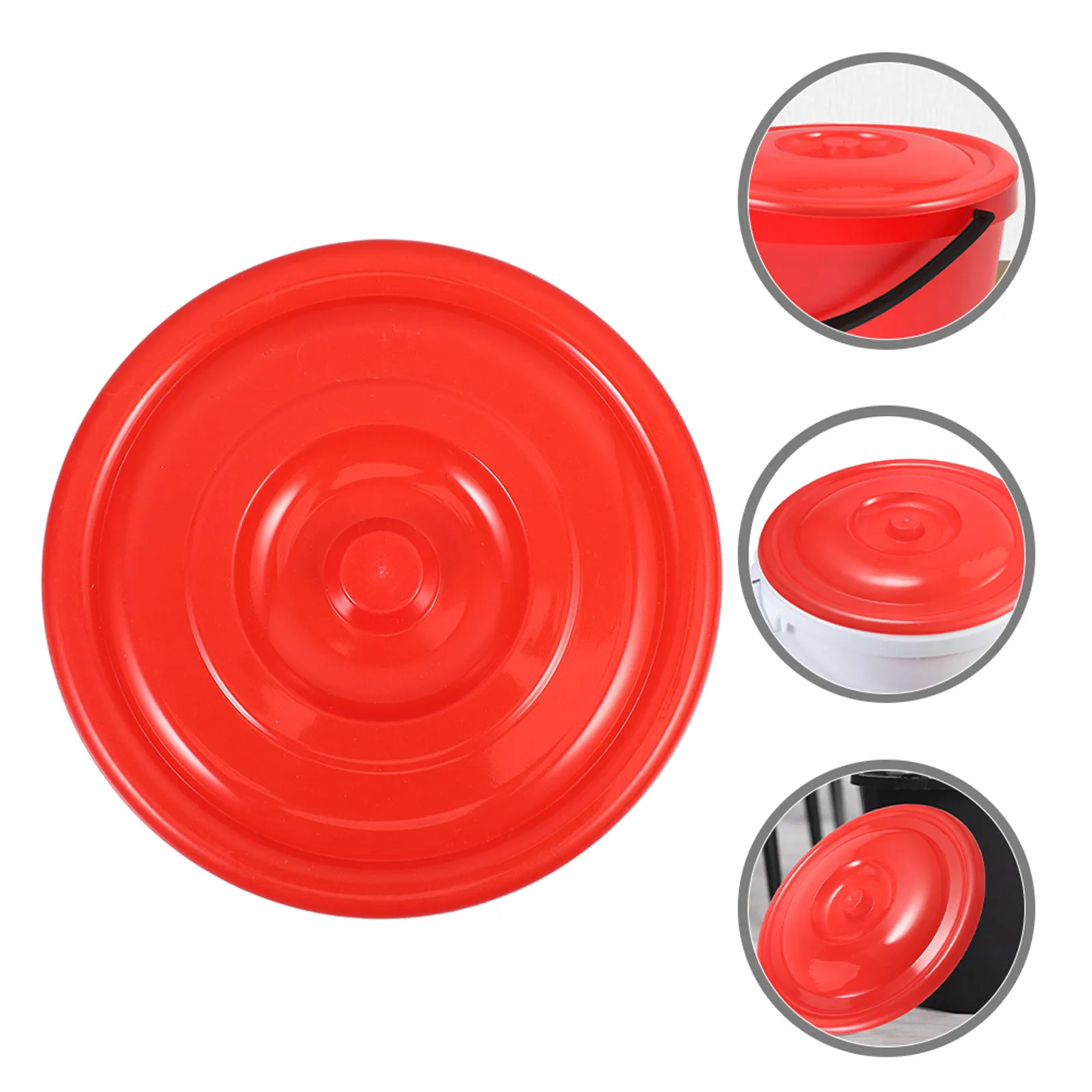 10Pcs Plastic Trash Can Lids Round Bucket Covers Leakproof Garbage Can Lid Replacement Outdoor Waste Bin Sanitation Supplies