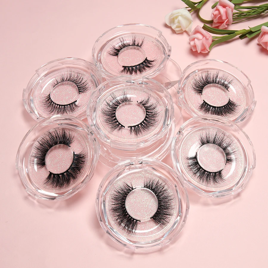 3D mink lashes Natural False Eyelashes packaging boxes wholesale 10/30pcs eyelashes bulk Wispy Lashes Long faux cils Bulk Lashes