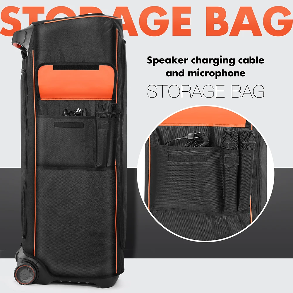 Dust Case Waterproof Protective Dust Cover with Side Storage Pocket Speaker Case Slip Sleeve for Partybox Speaker
