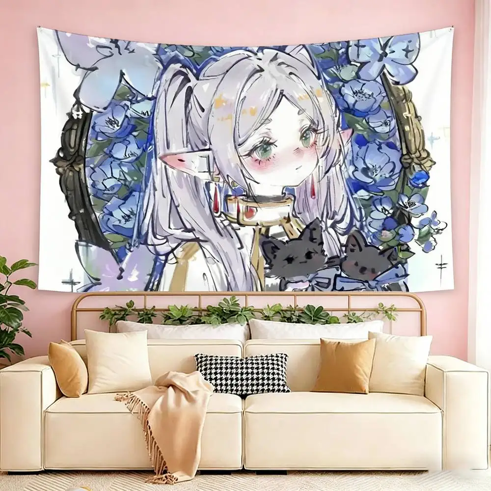 Frieren Anime Beyond Journeys flag Suitable For Party Club Outdoor Interior Wall Decoration Banner Fans Gift
