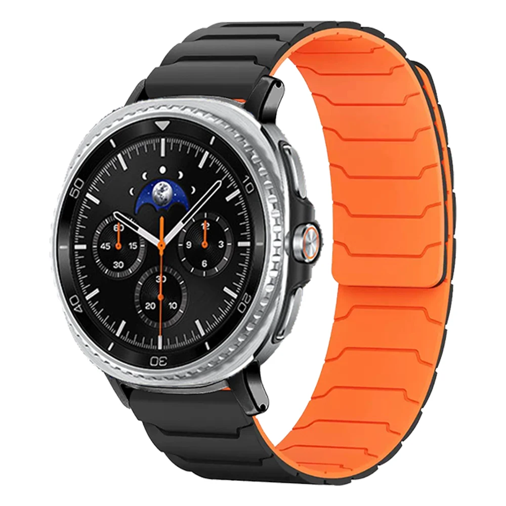 Силиконовые ремешки с магнитной петлей для Galaxy Watch 8 серии, ремешок для Samsung Galaxy watch 8, 40 мм, 44 мм/8, классический спортивный браслет 46 мм