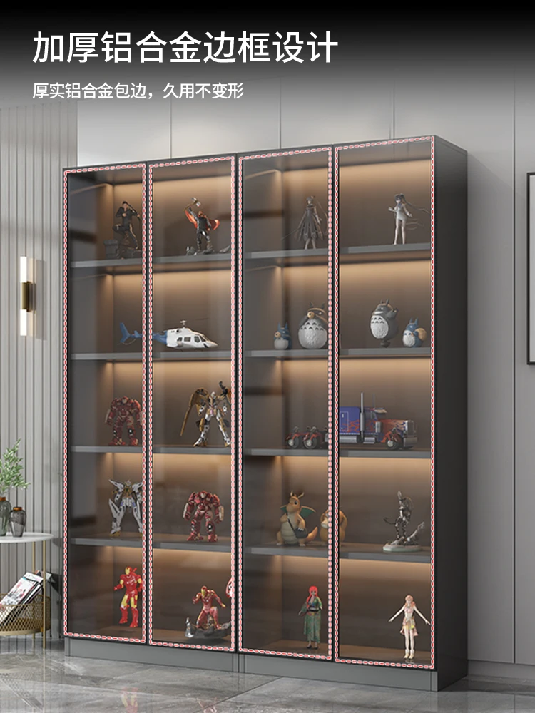 

Figure Lego Display Cabinet Glass Door Toy Storage Cabinet Floor-to-Floor Household Display Cabinet