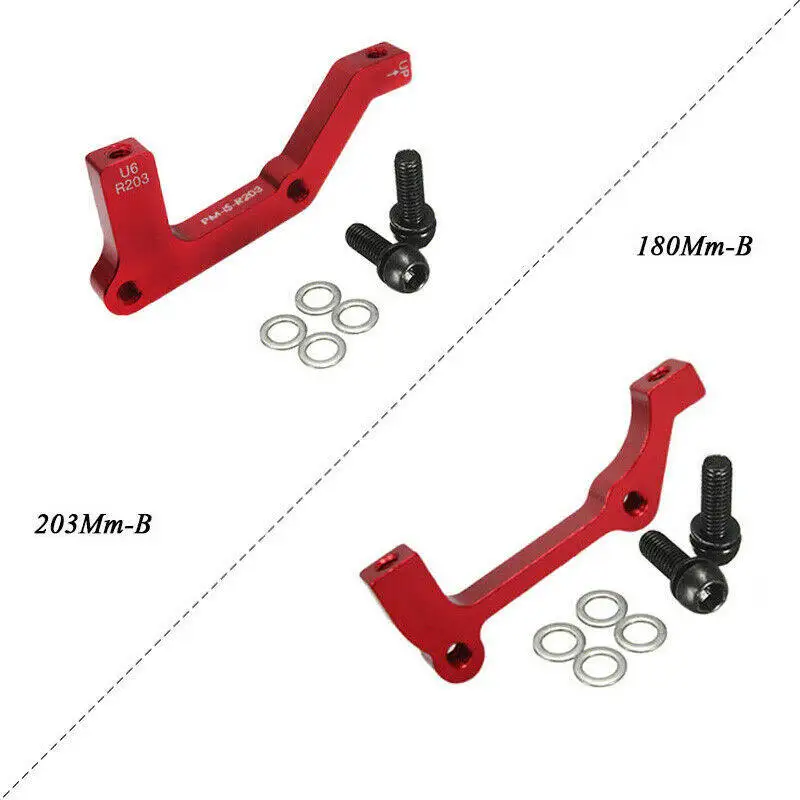 BUCKLOS Fahrrad-Scheibenbremsen-Adapter, 180/203 mm, IS PM, Fahrrad-Bremsscheiben-Adapter, Aluminiumlegierung, vorne und hinten, Bremsadapter, Fahrradteil – Detail 23