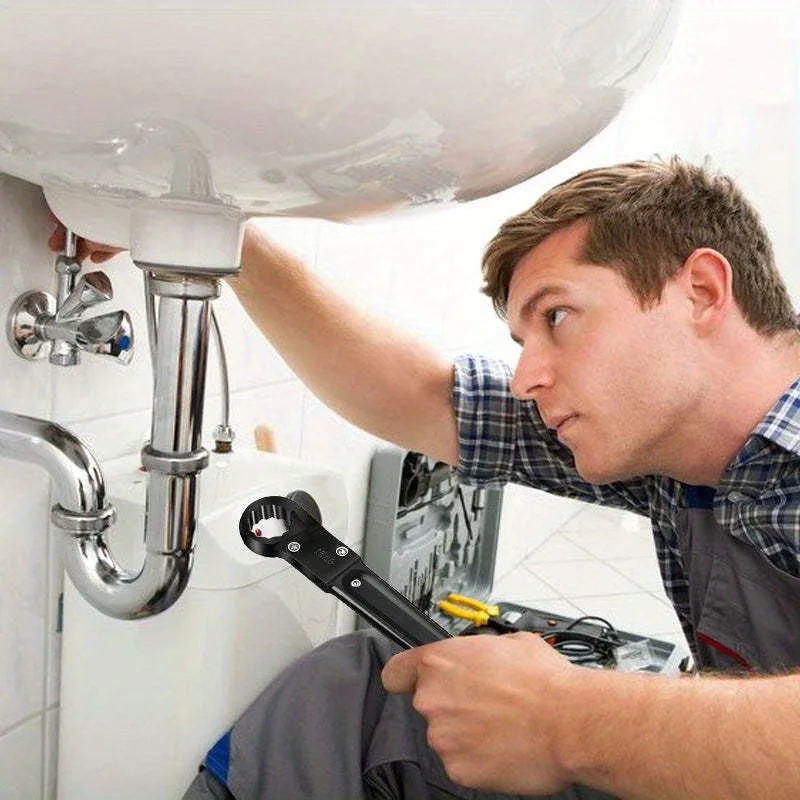 1/2-teiliger Professioneller Winkelstoppschlüssel-Set, Multifunktionales Klempner-Reparaturwerkzeug – Detail 2