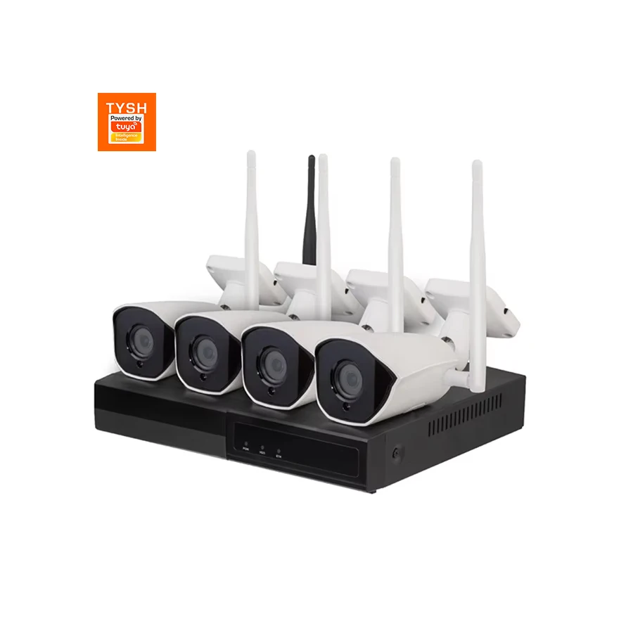 Tuya Network Video Recor Camera CCTV IP Video Wifi Camera NVR Kit Home Security Alarm System Smart PTZ Camera Cloud OEM