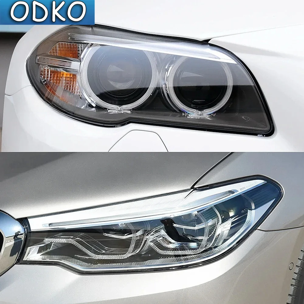 For BMW 5 Series F10 F11 G30 G31 GT F07 Car Headlight Tint Smoked Black Protective Film Protection Transparent TPU Sticker 2PCS