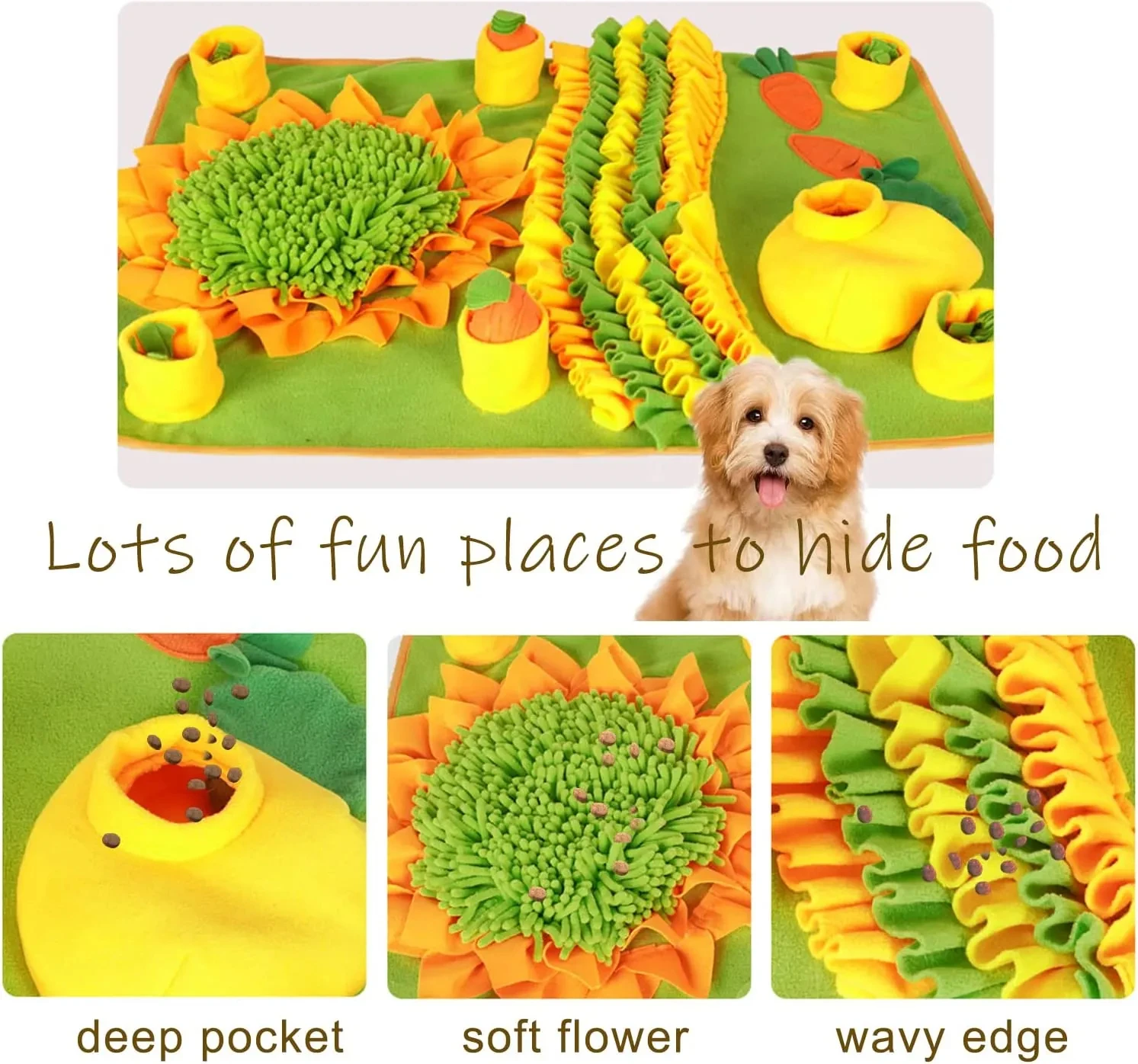 Imagem -05 - Cães Grandes Snuffle Mat Pet Leak Food Mat Anti-engafamento Mat Cobertor de Treinamento para Cães Brinquedo de Trabalho de Nariz Retentorna a Inteligência Alimentar