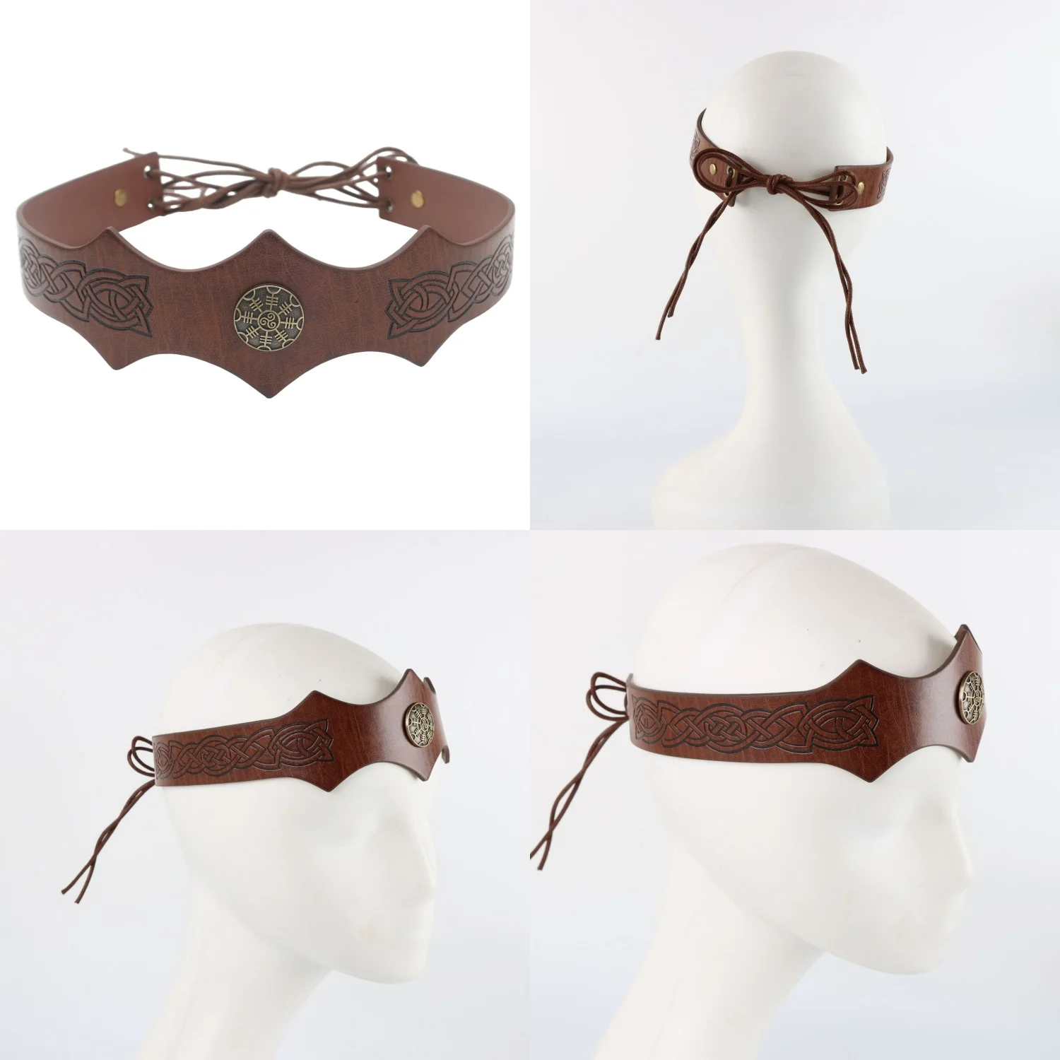 Medieval Knight Headband Viking King CrownDress Up Halloween Cosplay LARP AccessoryAncient Roman Warrior Gladiator Headgear