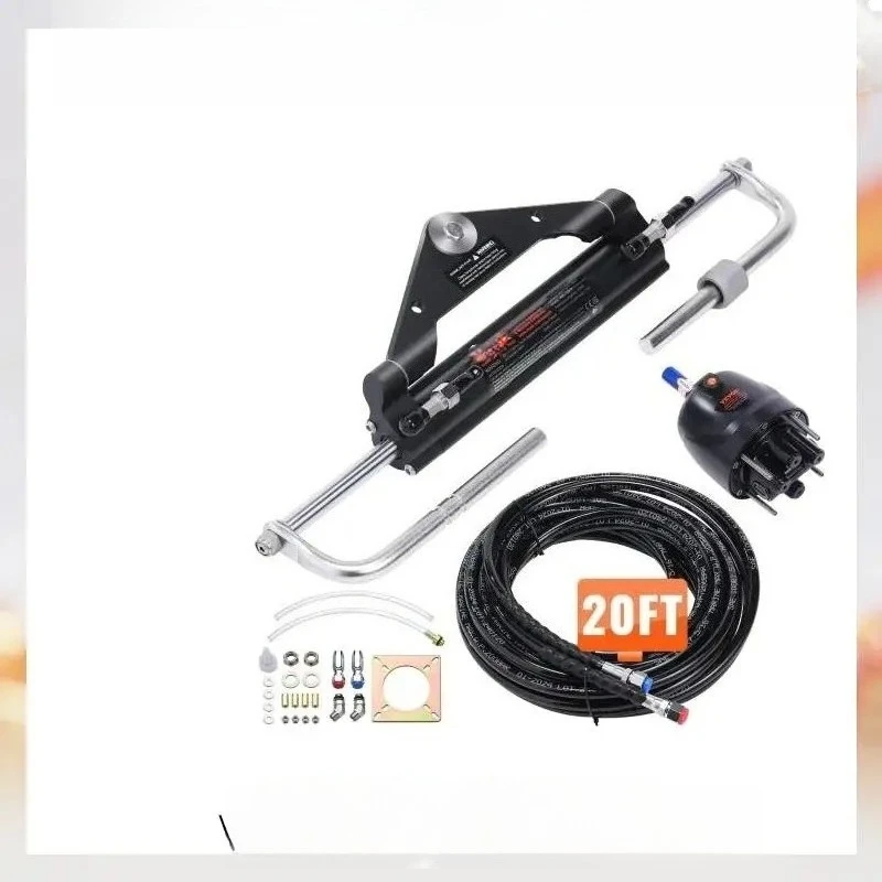 

Outboard Hydraulic Steering System for Engine Till 150HP 20FtHose HK4200A3 HT4420H Marine Helm Cylinder BoatAccessories