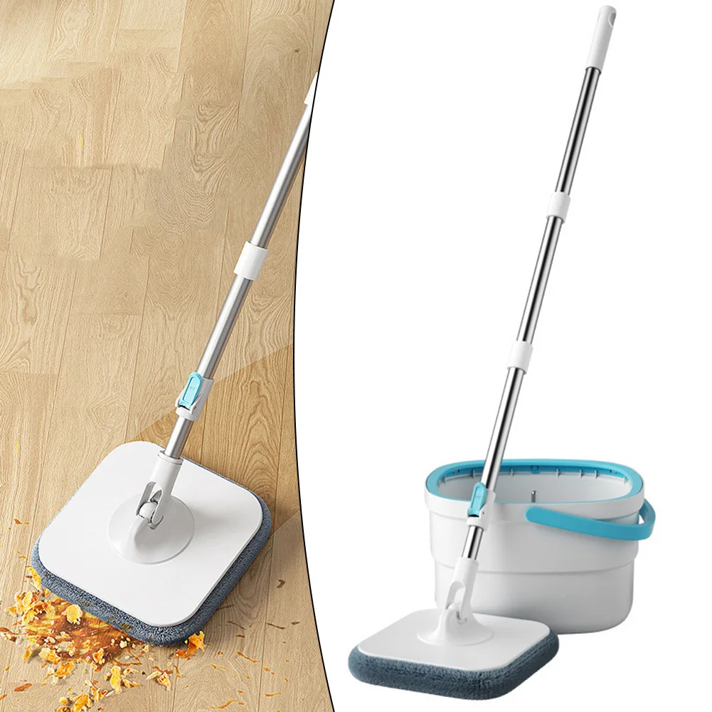 Effective Cleaning Flat Mop Bucket Daily Floor Cleaning Convenient Handle Detachable Mop Head Easy Maneuverability