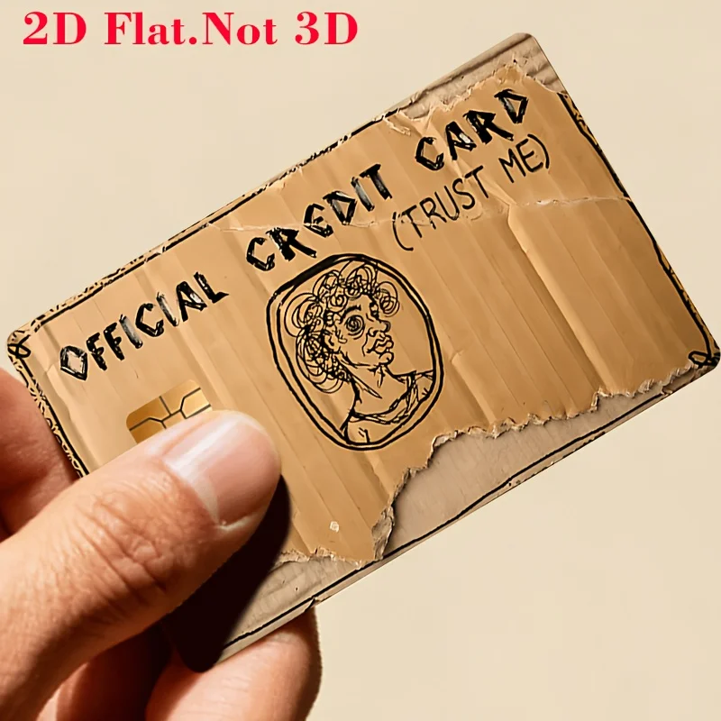 Interesting and Quirky Cardboard Stickers Designed by Me for Ebt, Shipping, Keys, Credit Cards, Debit Cards, Card Protection, Bubble-Free, Suitable for Small Chip Cards