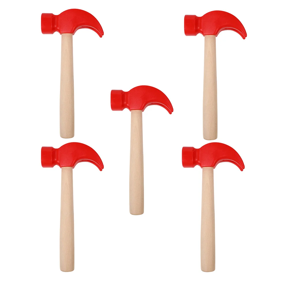 5 stks Houten Hamer Voor Kinderen Montessori Fijne Motoriek Peuter Bouw Speelgereedschap Simulatie Hout Raken Spel Educatief