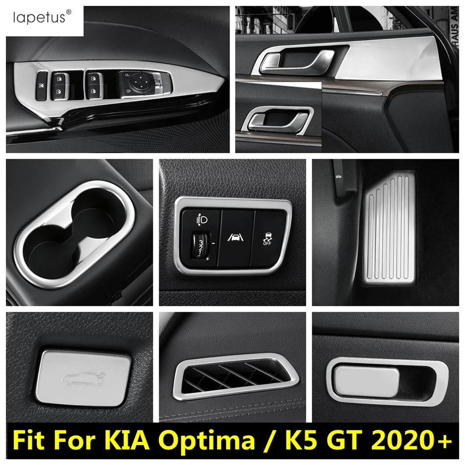 

Start Stop Button / Rest Pedal / Water Cup Panel / Glove Box Sequins Cover Trim Accessories For KIA Optima / K5 GT 2020 - 2022