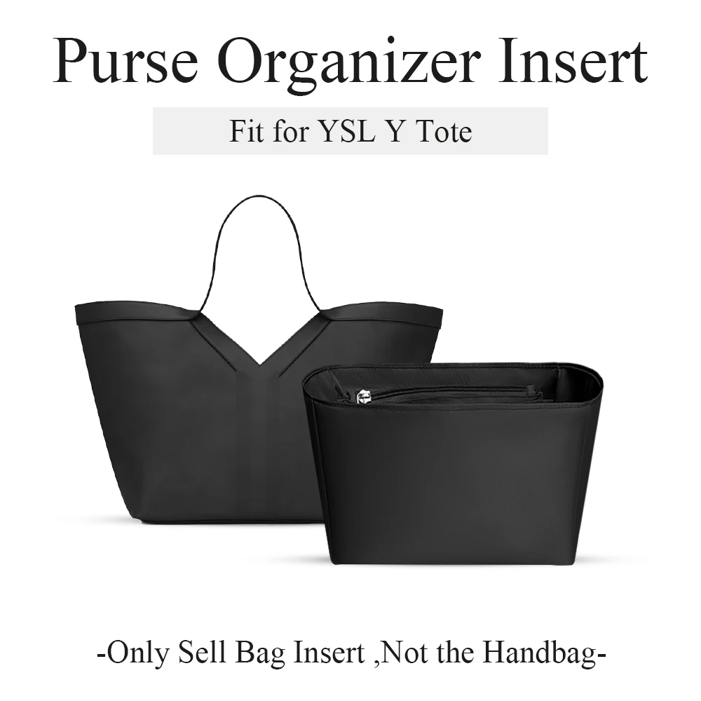 Nylon Purse Organizer Insert Fit for YSL Y Tote, Large Inner Liner Storage Bag Lightweight Inside Makeup Organizer Bag In Bag