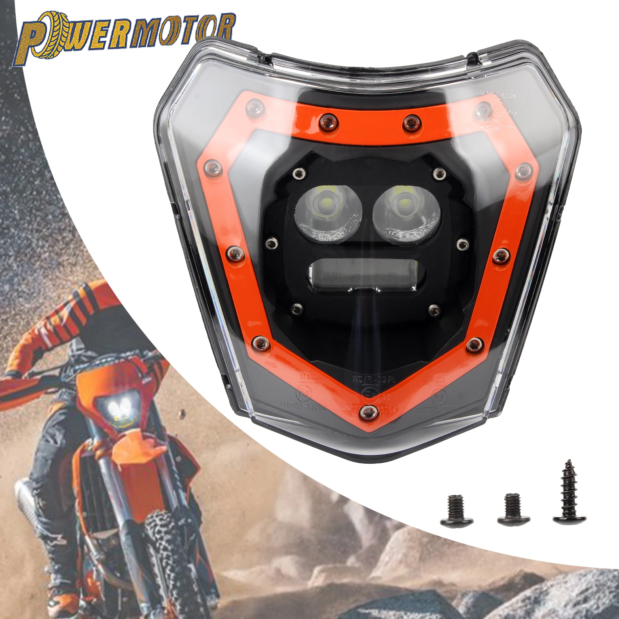 

Motorcycle LED Headlight Wick for KTM EXC SX SMR 300 450 690 2010 to 2022 Motocross Enduro DirtBike Supermoto Headlamp Modified