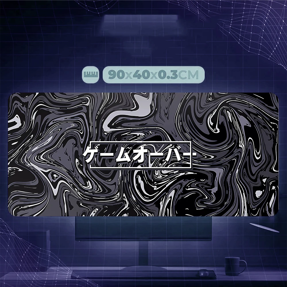 

Коврик для мыши Strata Liquid, черно-белая линия, игровые аксессуары, ПК, геймер, компьютерная клавиатура, настольный коврик, резиновые коврики для мыши для ноутбука