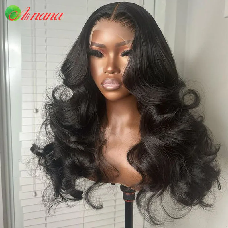 Wig rambut manusia Wig depan renda 13x6 warna hitam kotak-kotak simpul diputihkan sinar coklat dengan pirang