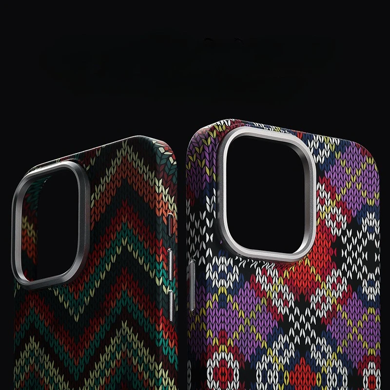 

Magnetic Luminous Kevlar Pattern Phone Anti Drop Protection Case Suitable for IPhone 15 Pro Promax IPhone 16 Full Series