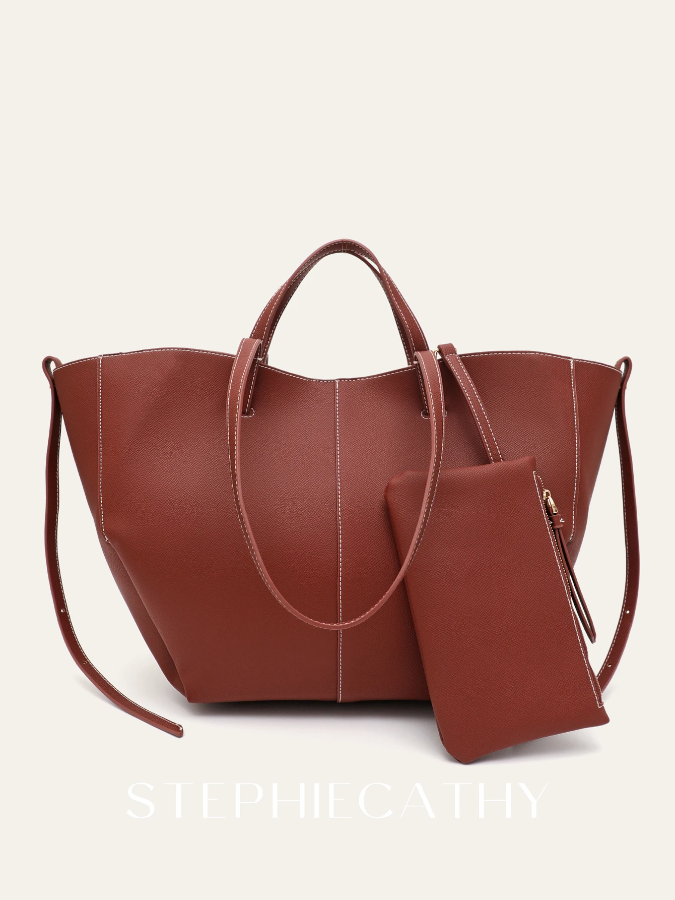 

Women Classic Tote Fashion PU Vegan Leather Shoulder Bag Elegant Large Capacity Handbag Versatile Casual Daily Commute Shopping