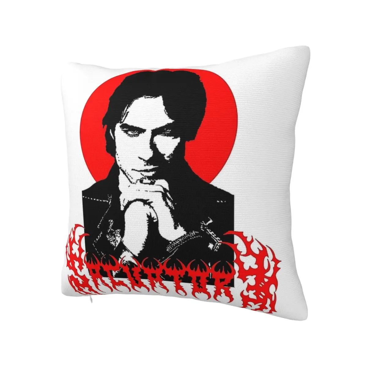 Vampire Diaries Vampire Chronicles Damon Salvatore Square Pillow White Square pillow