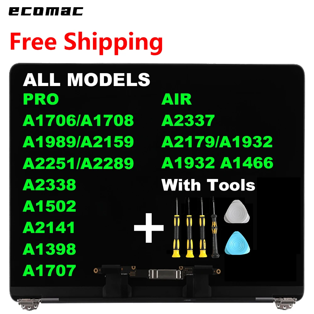 New LCD Screen For MacBook Air Pro 13" A1932 A2179 A2337 A1706 A1708 A1989 A2159 A2251 A2289 A2338 Display Assembly Replacement 415 sold271,537.79298,391.84Save 26,854.05-9%EcoMac StoreSee previewSimi