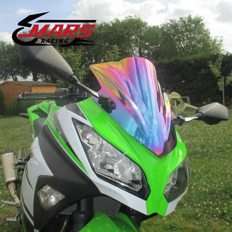 Motorcycle Accessories Windshield WindScreen Double Bubble Motorcycle Wind Screen For KAWASAKI NINJA250 NINJA300 EX 300R 13-17