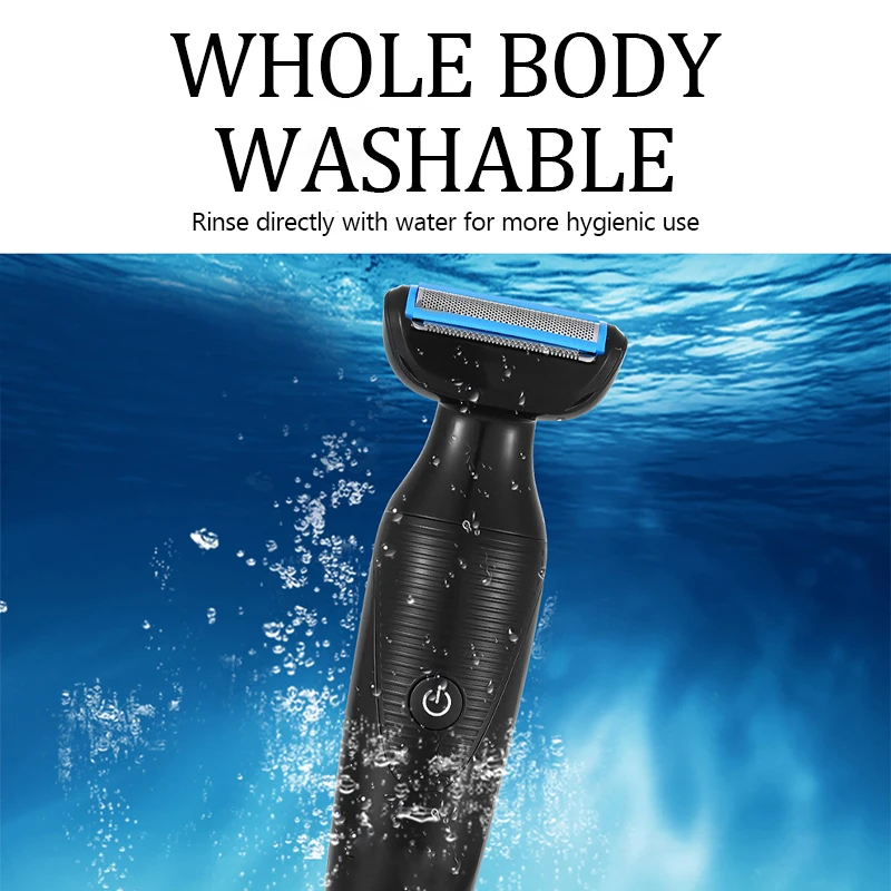 6-in-1 multifunctional electric shaver with waterproof hair removal device for shaving armpit hair, body hair, and nose hair