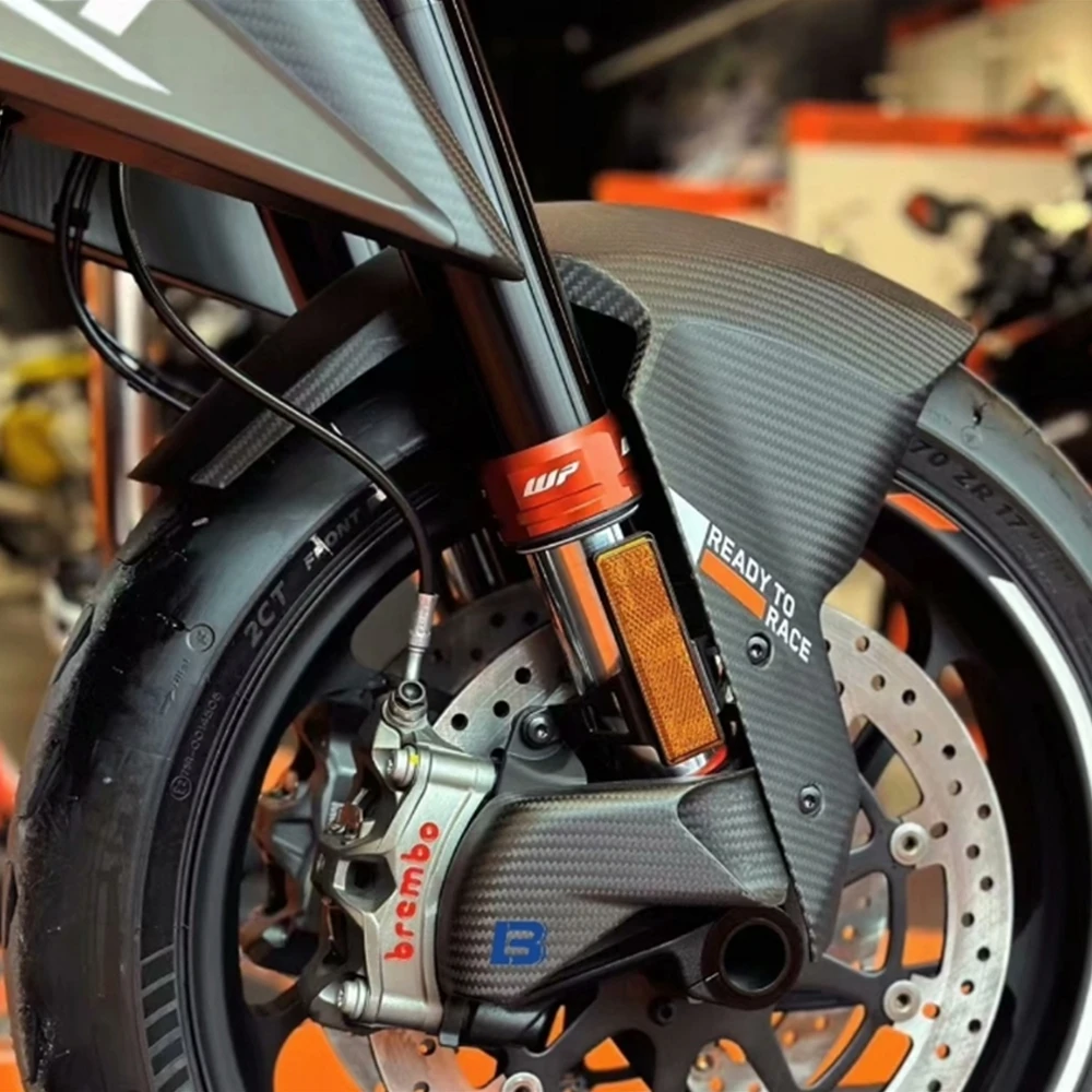 For KTM SUPERDUKE 1290 R Super Duke R 2017-2023 100% 3K carbon fiber front mudguard splash water wheel mudguard fairing kit