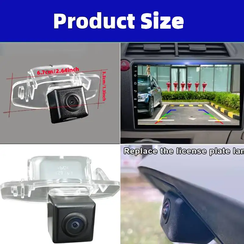 for Honda Civic Exclusive No-Gap Reverse Camera, Zero Distortion Replacement Design,Car Rear View Parking Assist Camera