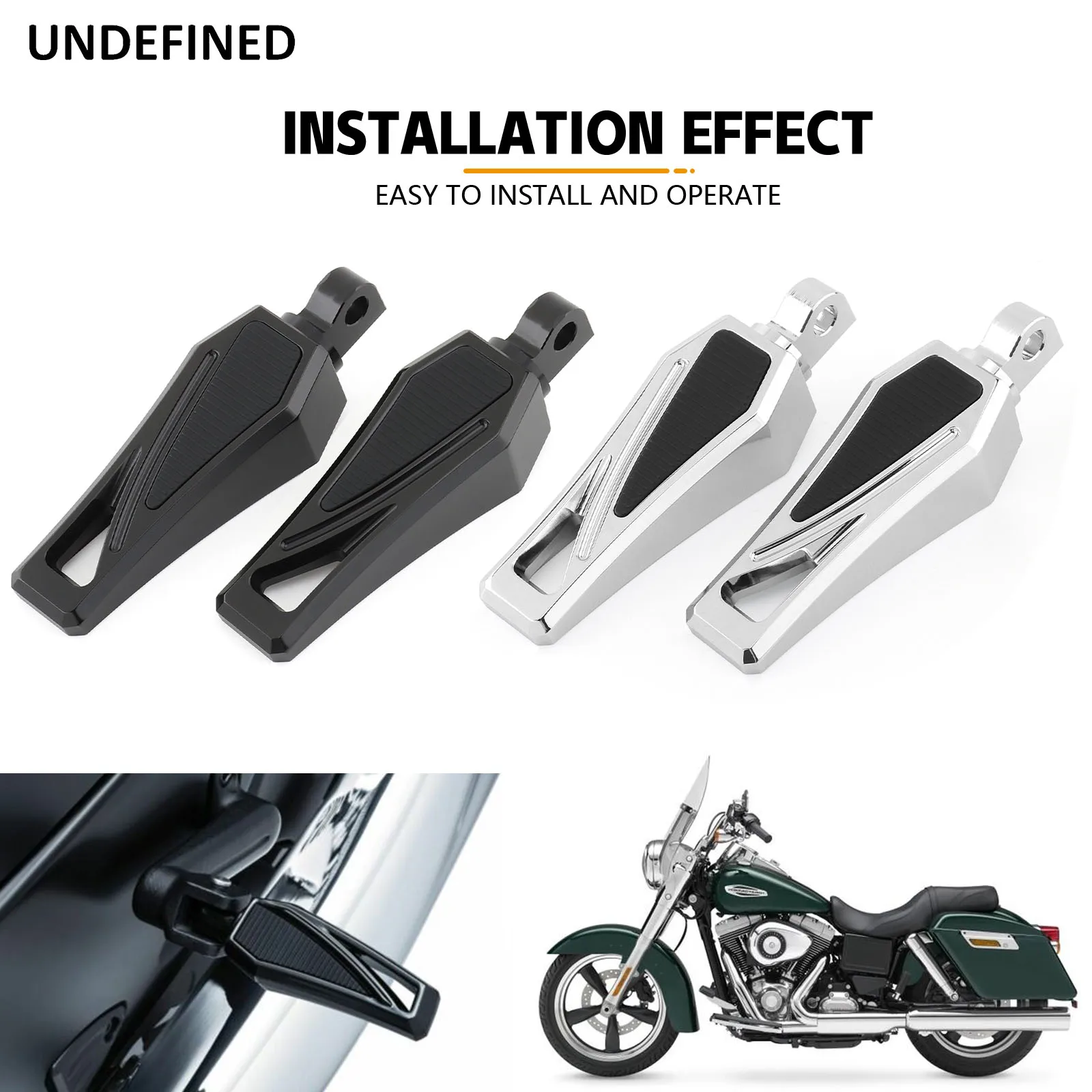 Motorcycle Foot Pegs Phantom Footrests Pedals For Harley Sportste 883 Touring Street Road Glide Dyna Low Rider Softail Fatboy